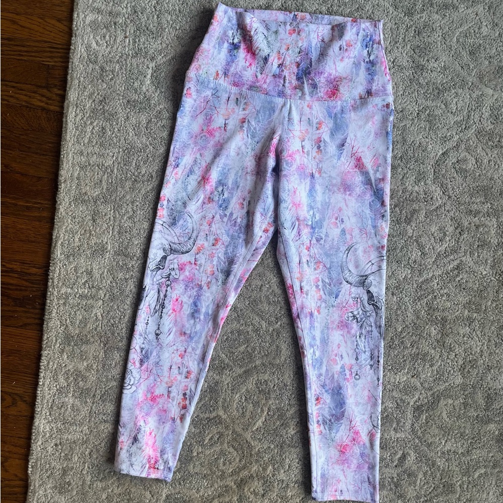 Evolution And Creation EVCR High Waisted Leggings Sz M Southwest Boho Skull